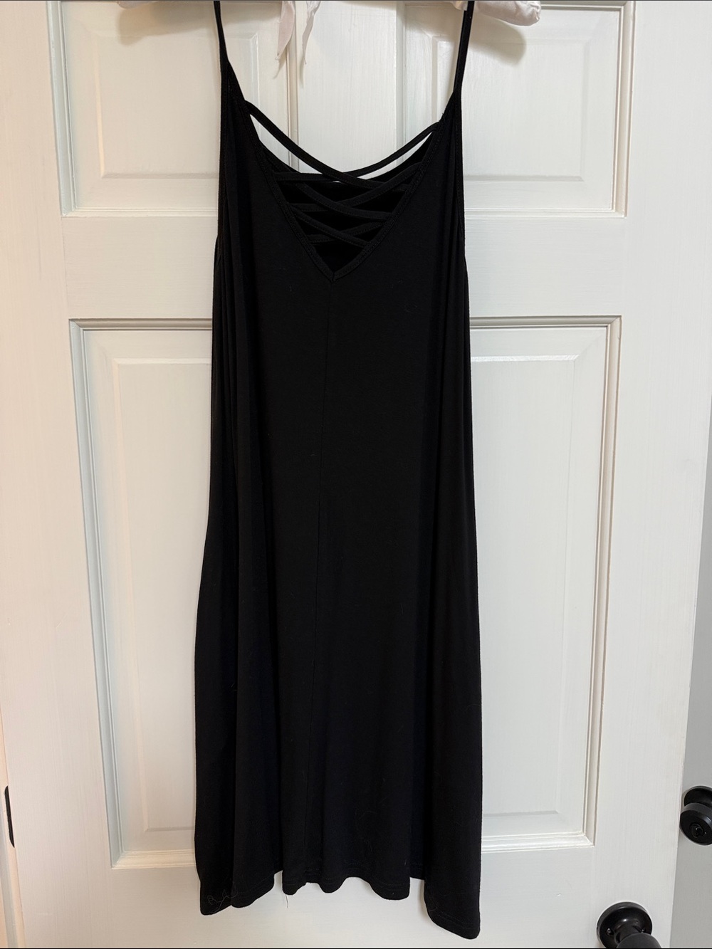 mittoshop Black Crisscross Strappy casual flowy Slip Dress